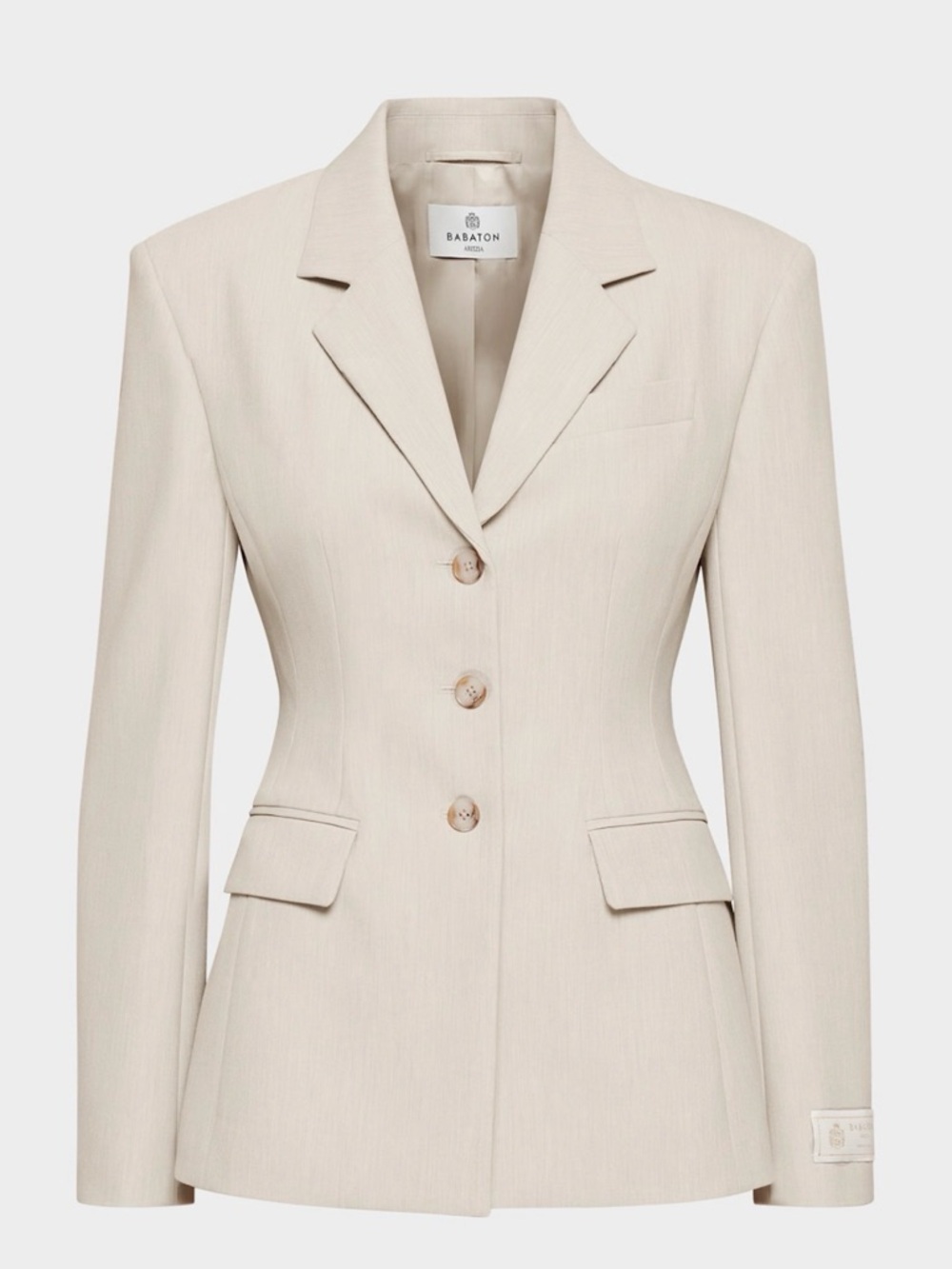 Aritzia Babaton Standout Blazer Heather Matte Pearl